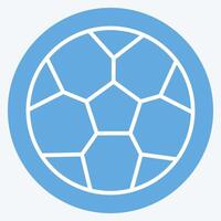 ícone futebol. relacionado para futebol símbolo. azul olhos estilo. simples Projeto ilustração vetor