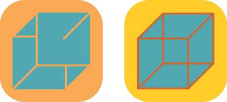 design de ícone de cubo vetor