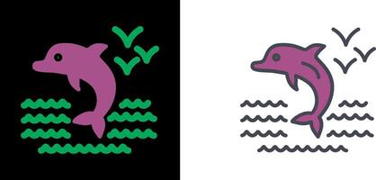 design de ícone de golfinho vetor