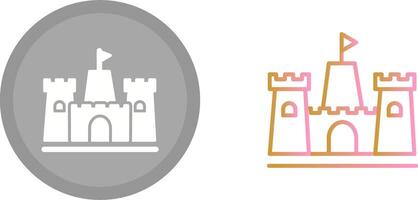 Castelo de Areia ícone Projeto vetor