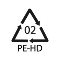 símbolo do ícone de polietileno de alta densidade 02 pe-hd vetor