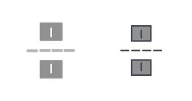 ligado estrada ícone Projeto vetor