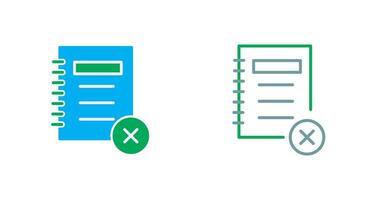 não verificado notas ícone Projeto vetor