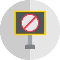 proibido placa plano escala ícone vetor
