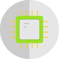CPU plano escala ícone vetor