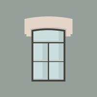 ilustração em vetor janela em arco. estilo minimalista