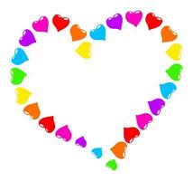 símbolo do coração do amor do arco-íris vetor