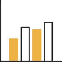 Barra gráfico esfolado preenchidas ícone vetor