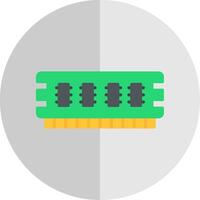 RAM plano escala ícone vetor