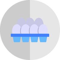 ovo bandeja plano escala ícone vetor