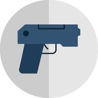 pistola plano escala ícone vetor