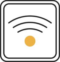 Wi-fi esfolado preenchidas ícone vetor