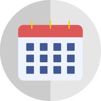 calendário plano escala ícone vetor