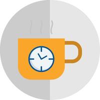 café Tempo plano escala ícone vetor