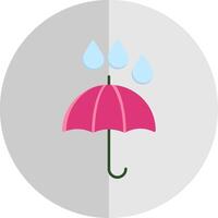 guarda-chuva plano escala ícone vetor