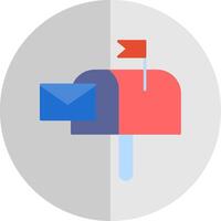 caixa de correio plano escala ícone vetor