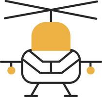 militares helicóptero esfolado preenchidas ícone vetor