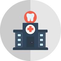 dental clínica plano escala ícone vetor