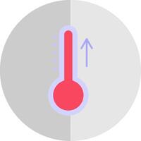 Aumentar temperatura plano escala ícone vetor