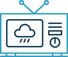 clima notícia linha azul dois cor ícone vetor