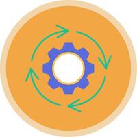 adaptação plano multi círculo ícone vetor