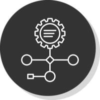 fluxo de trabalho linha cinzento círculo ícone vetor