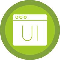 ui glifo multi círculo ícone vetor