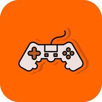 jogos preenchidas laranja fundo ícone vetor