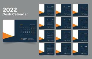 design de calendário de mesa 2022 vetor