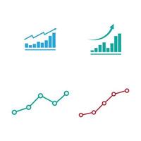 crescente gráfico ícone ilustração vetorial modelo de design vetor