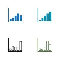 crescente gráfico ícone ilustração vetorial modelo de design vetor