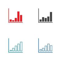 crescente gráfico ícone ilustração vetorial modelo de design vetor