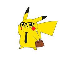 fofa Pikachu indo para escritório Pokémon personagem vetor