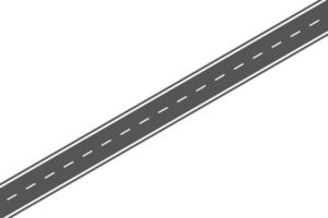 jornada rodoviária para o futuro. rua de asfalto isolada no fundo branco. símbolos caminho para o objetivo do ponto final. caminho significa planejamento de negócios bem-sucedido adequado para publicidade e presentstation vetor