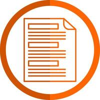relatório linha laranja círculo ícone vetor