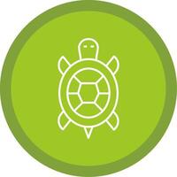 tartaruga linha multi círculo ícone vetor