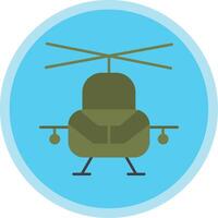 militares helicóptero plano multi círculo ícone vetor