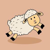 ilustração de desenho de ovelha isolada vetor