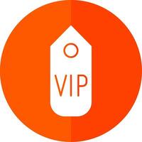 vip passar glifo vermelho círculo ícone vetor