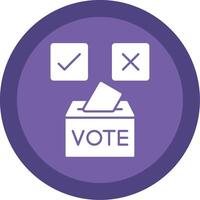 voto sim glifo multi círculo ícone vetor