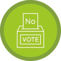 voto não linha multi círculo ícone vetor