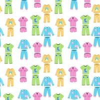 desatado padronizar com diferente crianças roupa de dormir - multicolorido fundo vetor