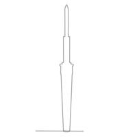 de solda ferro mão desenhado estilo ilustração. Ferramentas dentro industrial conceito Projeto. solteiro linha contínuo desenho. vetor