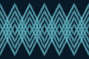 tradicional étnico ikat motivo tecido padronizar geométrico estilo.africano ikat bordado étnico oriental padronizar azul fundo papel de parede. abstrato, ilustração.textura, quadro, decoração. vetor