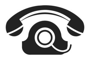 telefone ícone coleção. simples Preto e branco Telefone ligar símbolo vetor