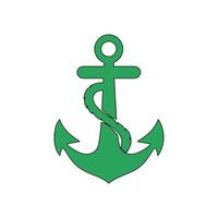 âncora marítimo mar Preto ícone símbolo barco pirata leme náutico ilustração Projeto. vetor