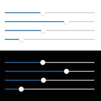 volume controle deslizante ajustamento ícone definir. vetor