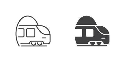 metro trem ícone dentro plano estilo. metrô ilustração em isolado fundo. transporte placa o negócio conceito. vetor