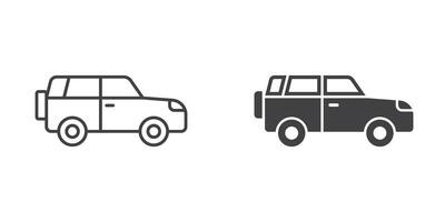 suv carro ícone dentro plano estilo. automóvel ilustração em isolado fundo. transporte placa o negócio conceito. vetor