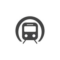 metro trem ícone dentro plano estilo. metrô ilustração em isolado fundo. transporte placa o negócio conceito. vetor